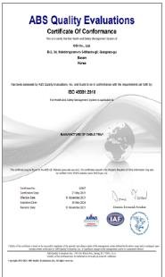 ABS ISO 45001:2018 Certificate
